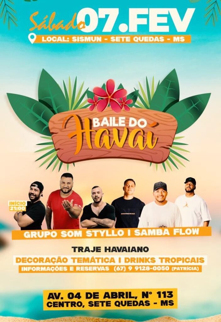Baile do Havaí acontece em Sete Quedas