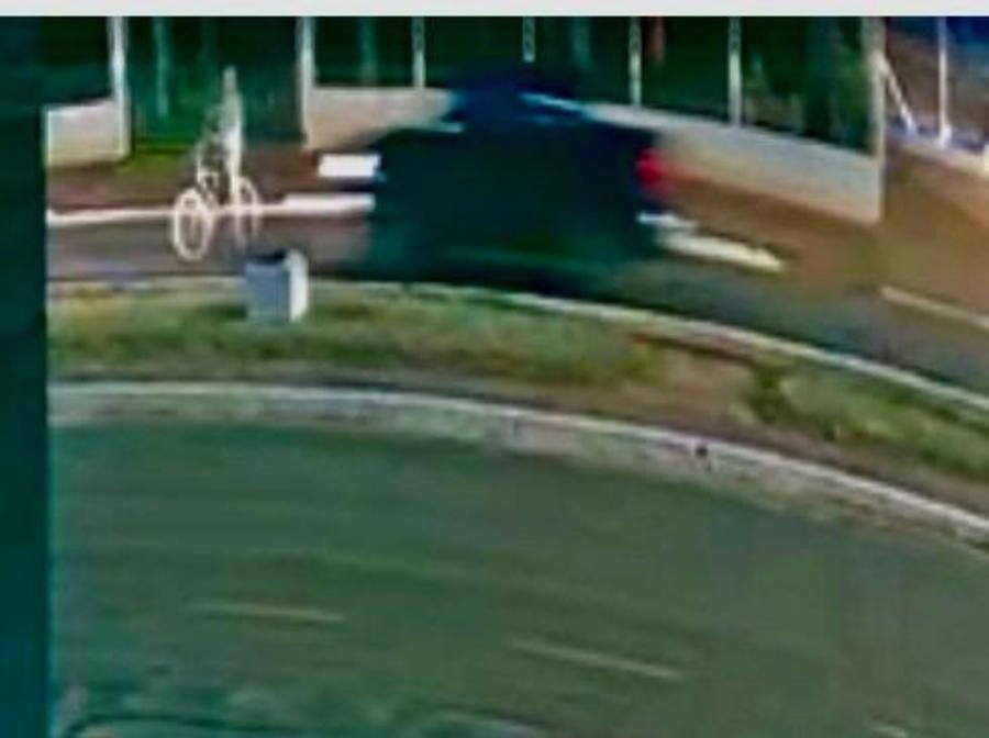 Vídeo mostra momento exato em que caminhonete atropela ciclista em Batayporã