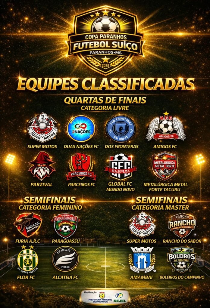 Amambai chega às semifinais da Copa Paranhos de Futebol Suíço