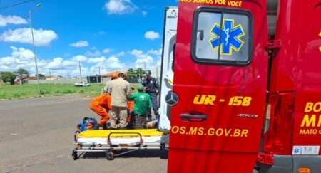 Motociclista sofre ferimentos em acidente na Avenida Joaquim de Moura Andrade