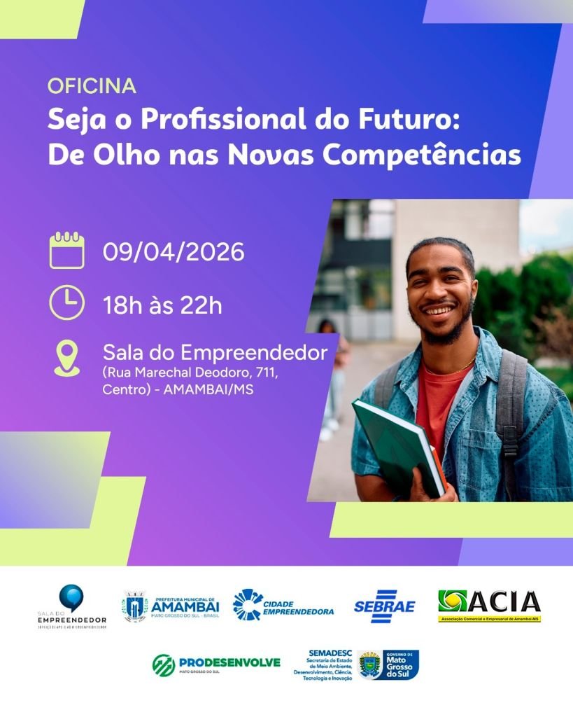 Oficina em Amambai discute competências essenciais para o profissional do futuro