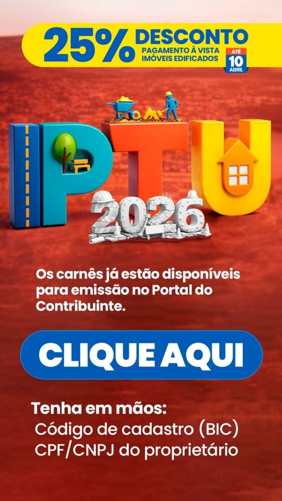 Amambai: prazo para pagamento do IPTU com desconto termina em 10 de abril