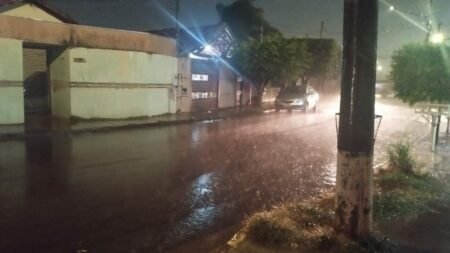Chuva intensa e ventos fortes causam transtornos em bairros de Campo Grande
