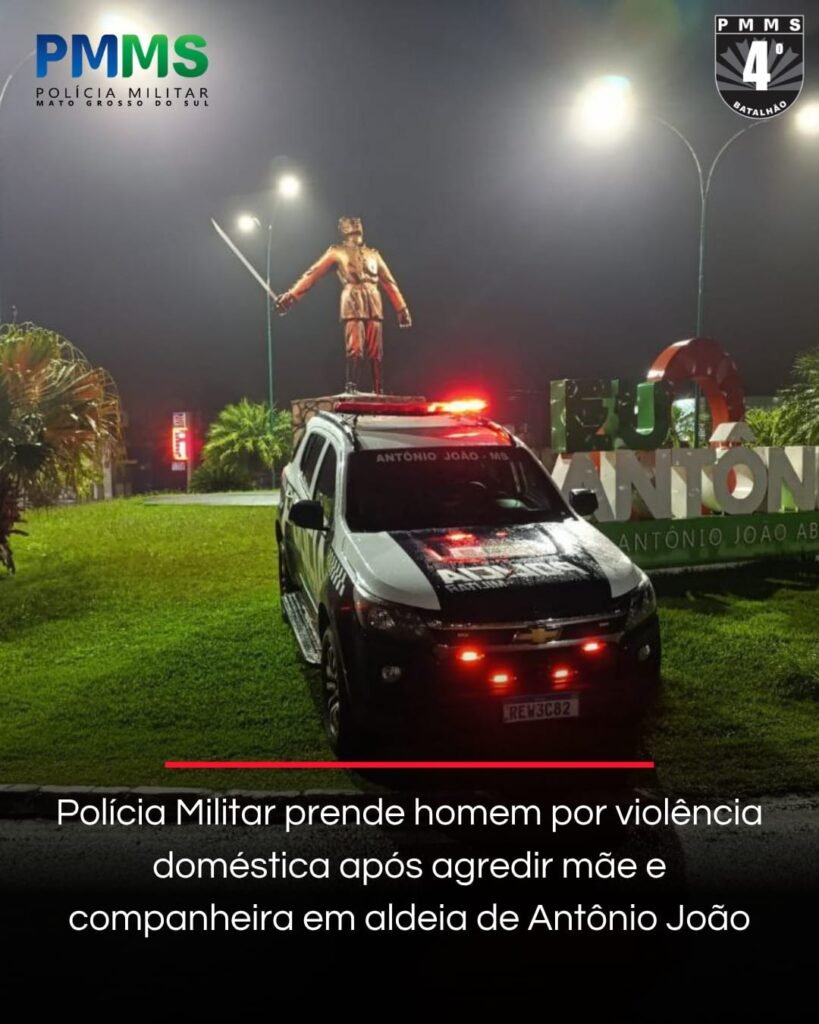 Homem é detido por agressões a mãe e companheira em Antônio João