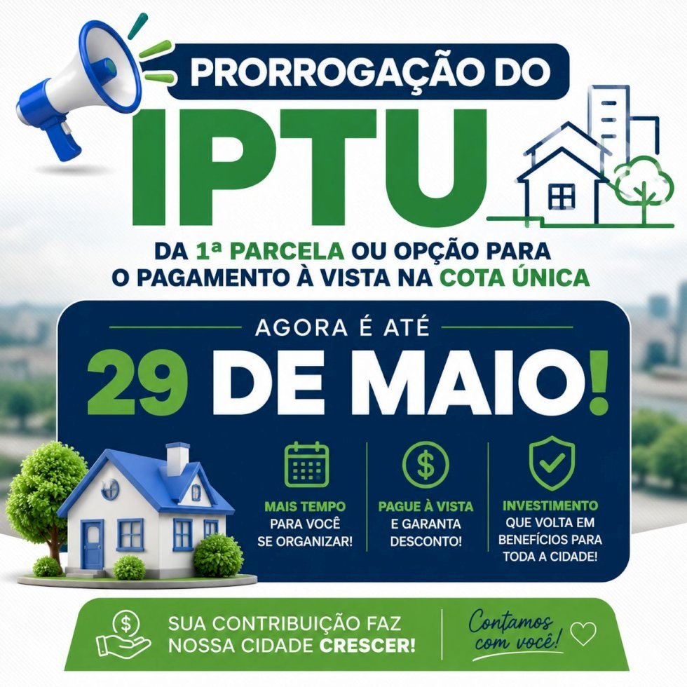 Ivinhema estende prazo para pagamento do IPTU 2026