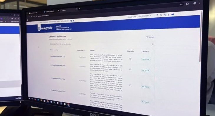 Detran-MS inova com sistema de portarias que aprimora transparência e acesso à legislação