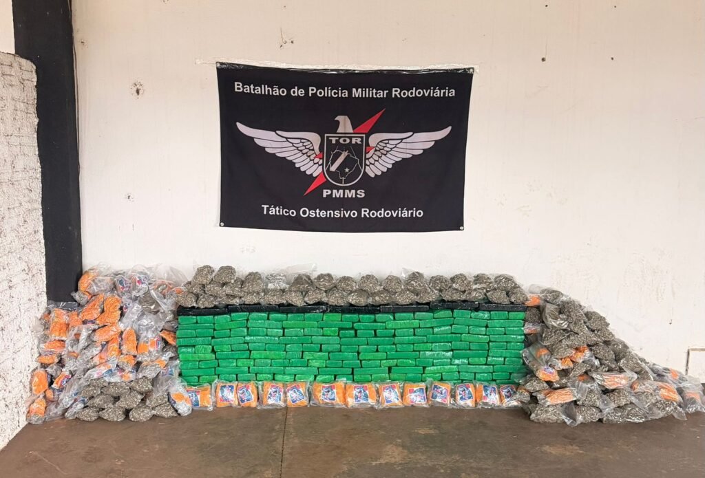 Apreensão de 245 quilos de drogas é registrada na MS-295 em Tacuru