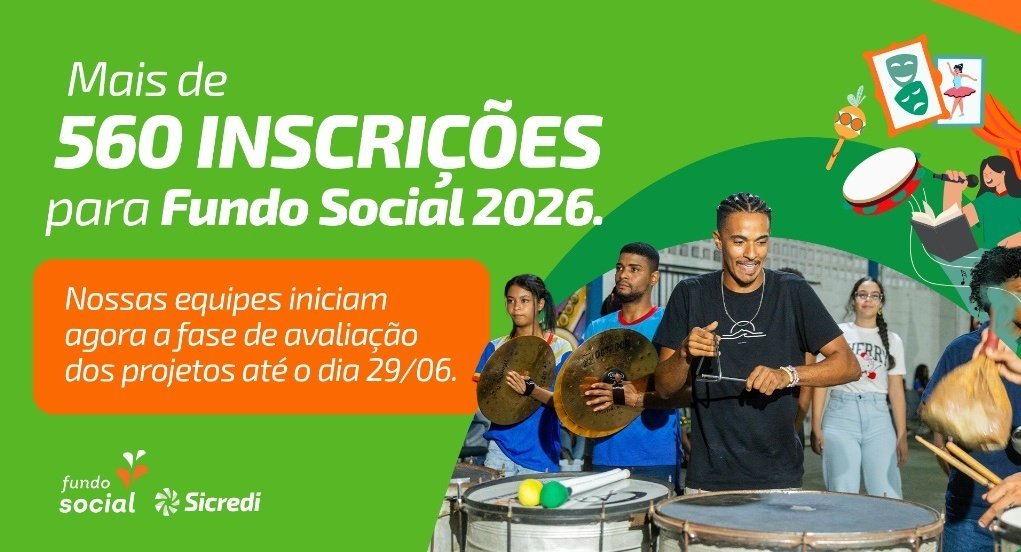 Fundo Social do Sicredi Centro-Sul MS/BA registra mais de 560 projetos antes do encerramento