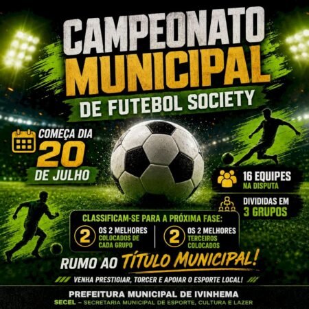 Ivinhema SE prepara para o campeonato municipal de society a partir do dia 20