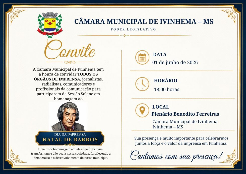 Ivinhema celebra Dia da Imprensa em homenagem a Natal de BARROS