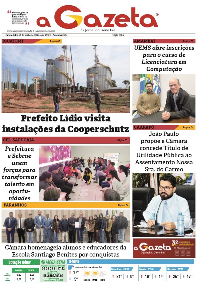 Oportunidades de Emprego e Eventos em Amambai Marcam Edição do Jornal a Gazeta