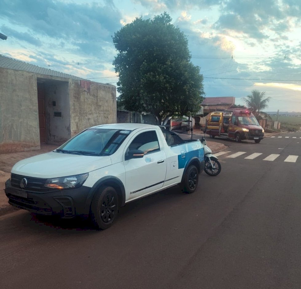 Acidente no Bairro Água Azul deixa motociclista ferida em Ivinhema
