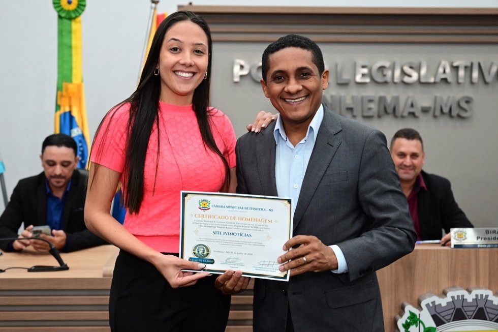 Câmara Municipal de IVINHEMA homenageia profissionais da imprensa e institui ‘Dia da Imprensa –