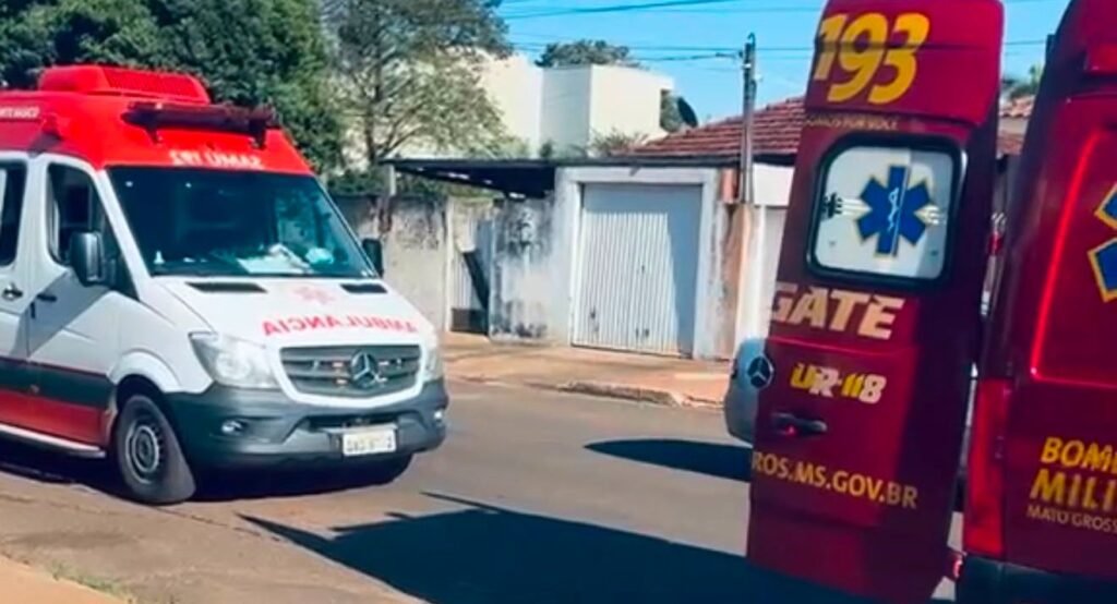Homem é socorrido após ser atacado com facadas em Nova Andradina
