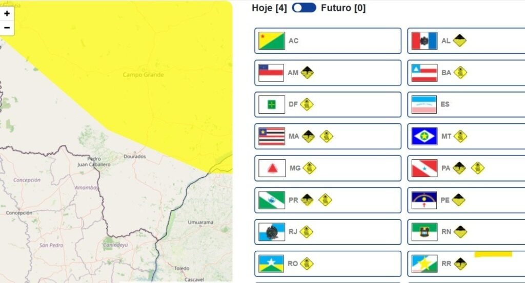 Alerta de baixa umidade atinge quatro cidades da região