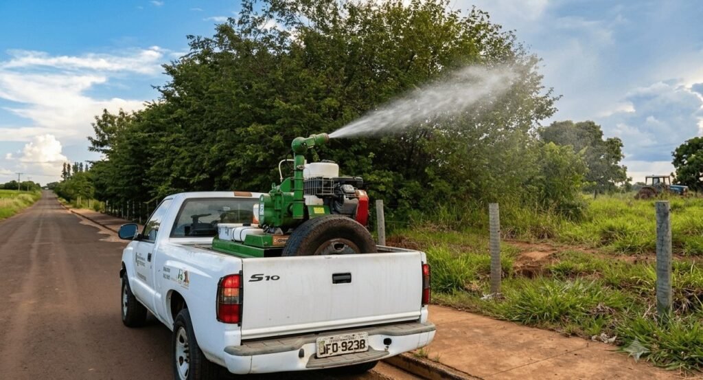Nova Andradina intensifica ações contra o mosquito Aedes aegypti com fumacê