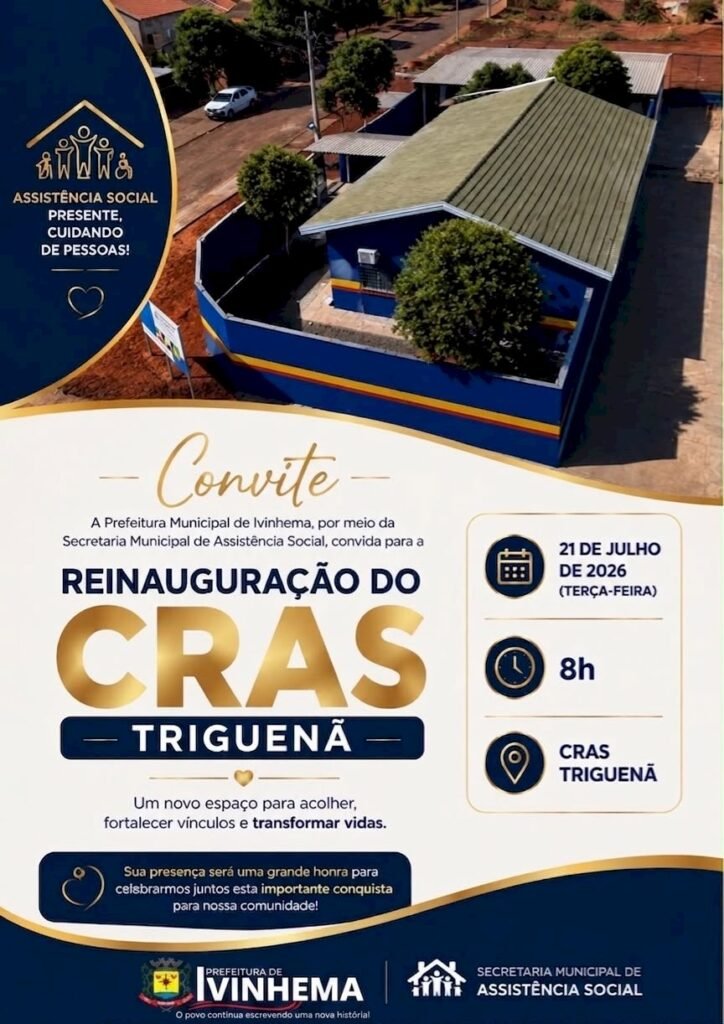 Inauguração do CRAS Triguenã em Ivinhema acontece amanhã após reforma