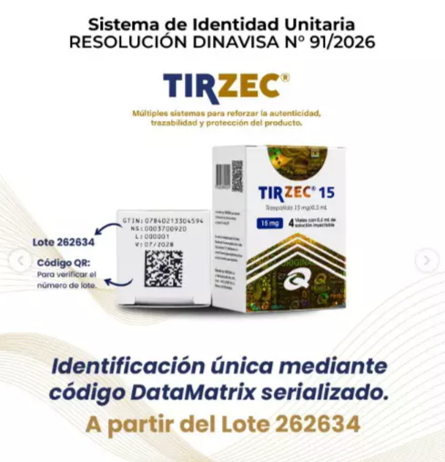 Identificação obrigatória em medicamentos com tirzepatida é implantada no Paraguai