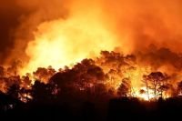 Incêndio florestal mobiliza bombeiros na Turquia