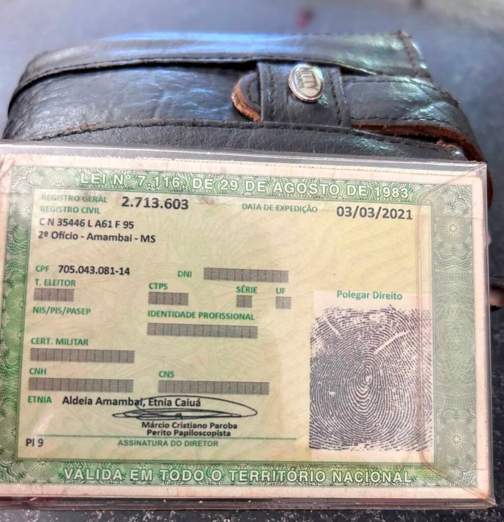 Documentos de Maik Benites são localizados em Amambai