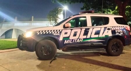 Ação da Polícia Militar em Nova Andradina por causa de pitbull solto em praça