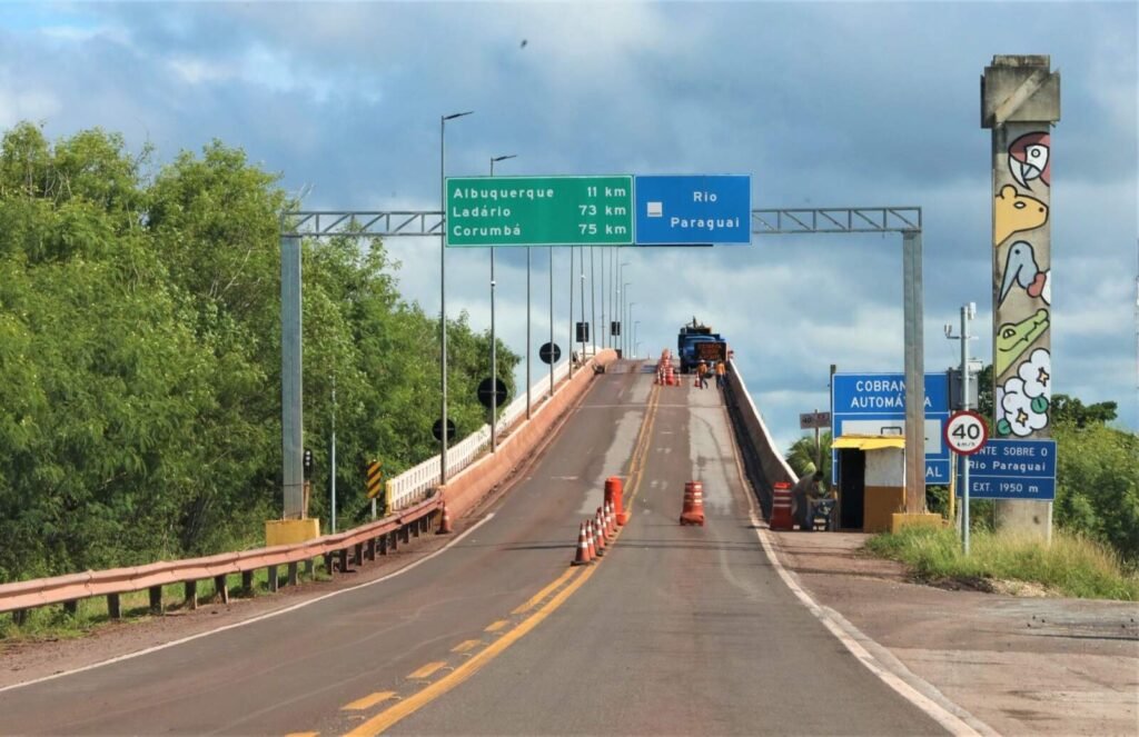 Interdições na ponte sobre o Rio Paraguai começam uma semana após o Dia dos Pais